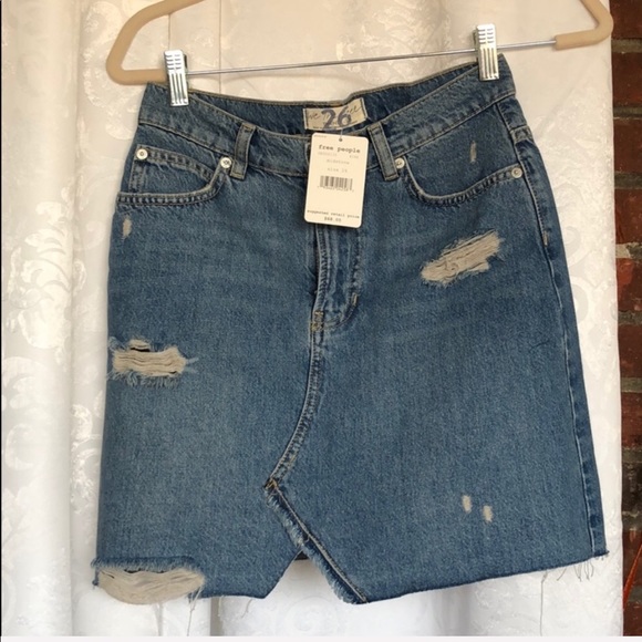 🆕 Free People Hallie Denim Skirt - Picture 8 of 8